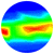 Magnification of a shear band to the point where the periodic temperature profile can be seen. 